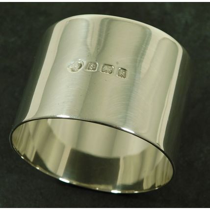 Antique Edwardian Solid Silver Napkin Serviette Ring 1909 By William Hutton
