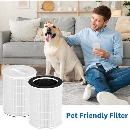2 Packs KJ510B True HEPA Replacement Filters Compatible with Kokofit KJ510B Air