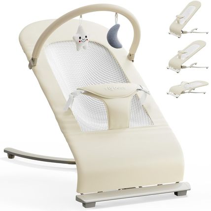 3-In-1 Portable Baby Bouncer & Rocker Chair for Newborn to Toddler - 4 Adjustabl