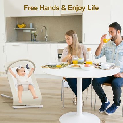 3-In-1 Portable Baby Bouncer & Rocker Chair for Newborn to Toddler - 4 Adjustabl