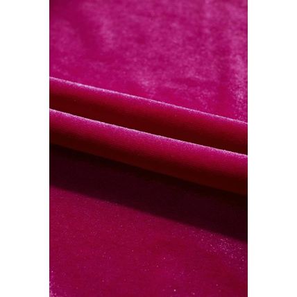 Rose Red Smocked Mock Neck Ruffled Puff Sleeve Velvet Mini Dress