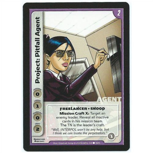Spycraft CCG Operation Nightfall - 49/349 - Project: Pitfall Agent
