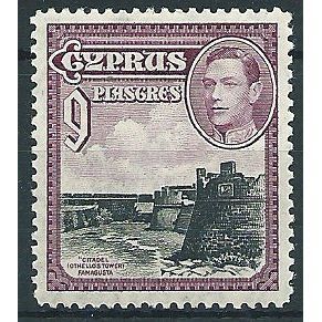 Cyprus 1938 SG159 9pi Black & Purple Mounted Mint ....