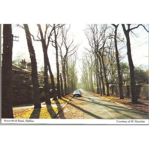 Halifax, W Yorkshire - Broomfield Road - local postcard c.1980s