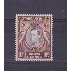 KenyaUganda.SG131 1c South African Crowned Cranes.Variety Unchkd.Mtd Mint.Aug16e