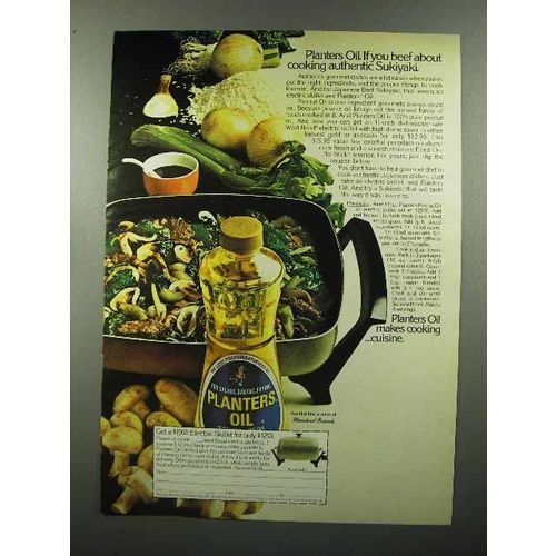 1973 Planters Oil Ad - Cooking Authentic Sukiyaki