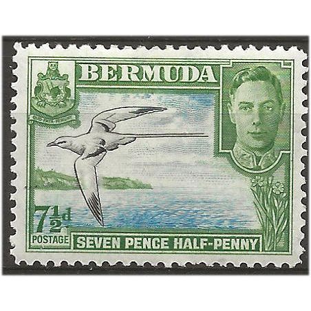 Bermuda 1941 SG114b 7 1/2d Black, Blue & Deep Green Mounted Mint .. ..