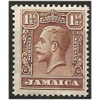 Jamaica 1929 SG109 1 1/2d Chocolate Mounted Mint .. ..