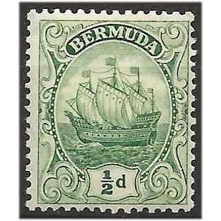 Bermuda 1910 SG45 1/2d Green Mounted Mint . .. .