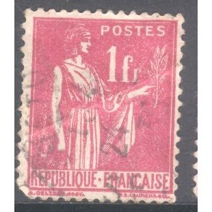 France 1937 - 1fr rose - Peace - used 2