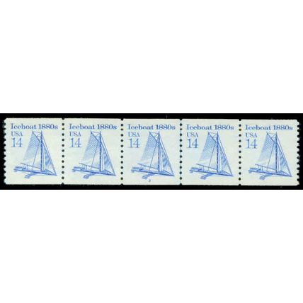 2134 14c Iceboat Very Fine MNH Dry Gum PNC 3/5 P0377