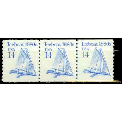 2134 14c Iceboat Fine MNH Dry Gum PNC 1/3 P0932