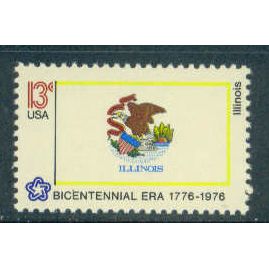 1653 13c Flag of Illinois Fine MNH KA6486 (19)