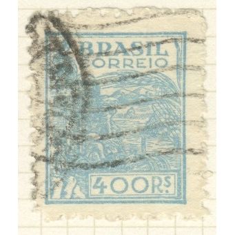 Brazil 1941 - SG653 - 400r blue - Wheat Harvesting - used 2