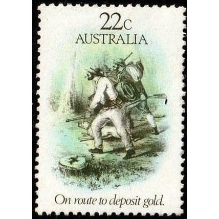 Australia 1981 Gold Rush Deposit 22c MNH Stamp.