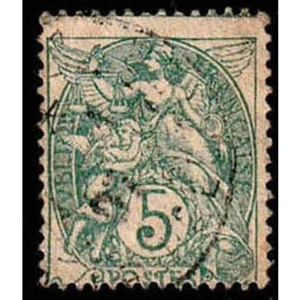 France 1900 Cherub 5c Used Stamp