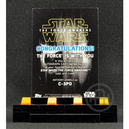Topps Star Wars The Force Awakens S2 – Autograph Purple – Anthony Daniels 01/50