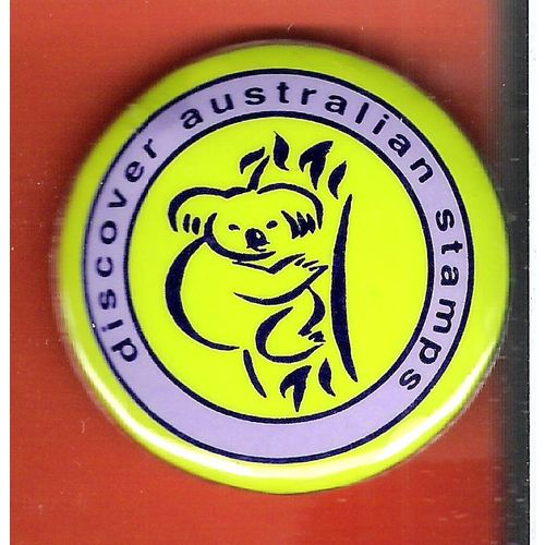 1886) Pins "Discover Australian Stamps" and "Collect Australian Stamps"