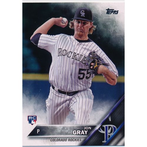 2016 Topps Baseball 284 Jon Gray Rookie Card RC Colorado Rockies