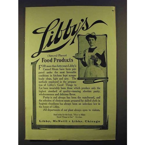 1906 Libby's Canned Meats Ad - Food Products