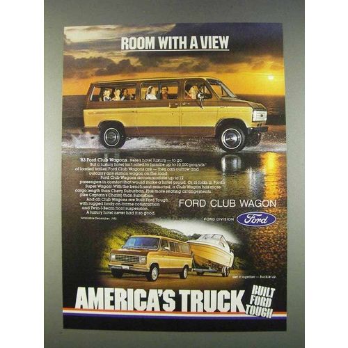 1982 Ford Club Wagons Ad - Room with a View