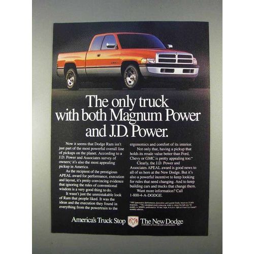 1996 Dodge Ram Pickup Truck Ad - Magnum Power