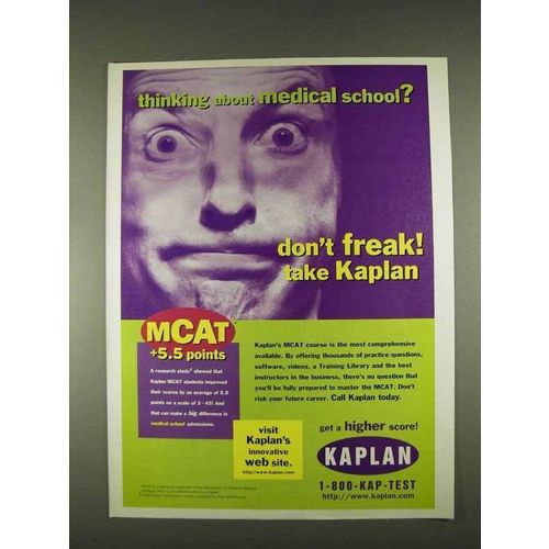 1996 Kaplan Test Preperation Ad - Medical School?
