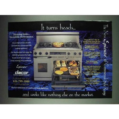 1997 Dacor Epicure ERSD48 Dual-fuel Range Ad
