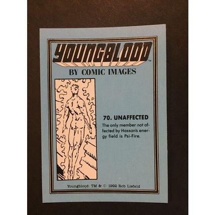 Youngblood trading card #70, excellent condition!