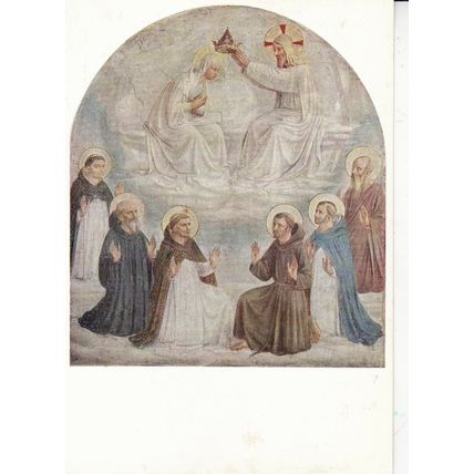 Fra Angelico Incoronazione di Maria Postcard unused vgc