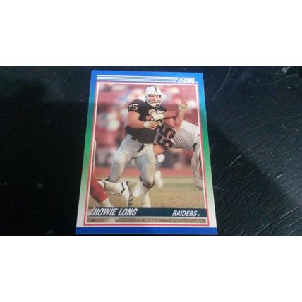 1990 Score Football Card # 098 Howie Long Excellent-Mint (6) Los Angeles Raiders