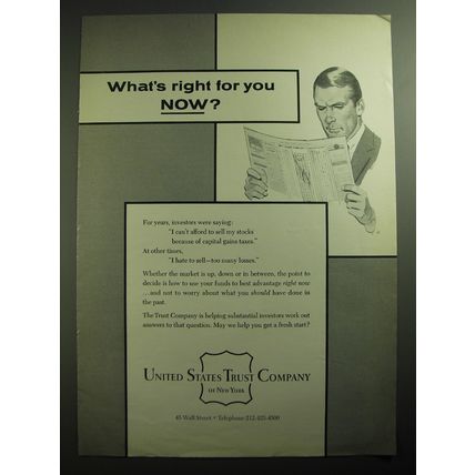 1970 United States Trust Company Ad - What's right for you now?