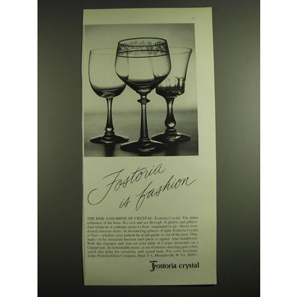 1971 Fostoria Fostoria is Fashion Advertisement