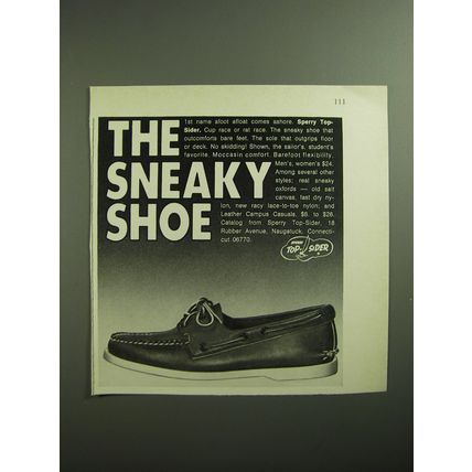 1970 Sperry Top-Sider Shoes Advertisement - The Sneaky Shoe