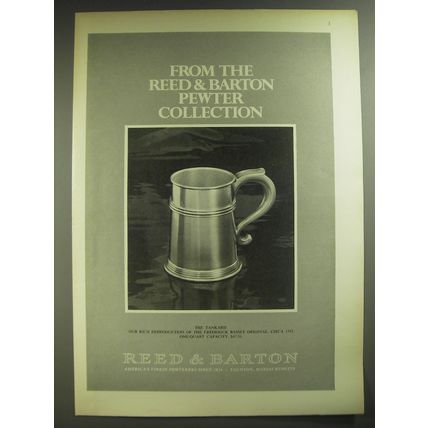 1974 Reed & Barton Tankard Advertisement - From the Pewter collection