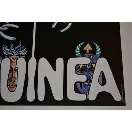 Political OSPAAAL Solidarity Original Cuban POSTER from 1998.Africa Guinea Free
