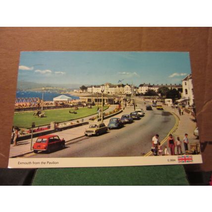 EXMOUTH FROM THE PAVILION, DEVON used postcard by E T W Dennis & Sons 1985 pm =