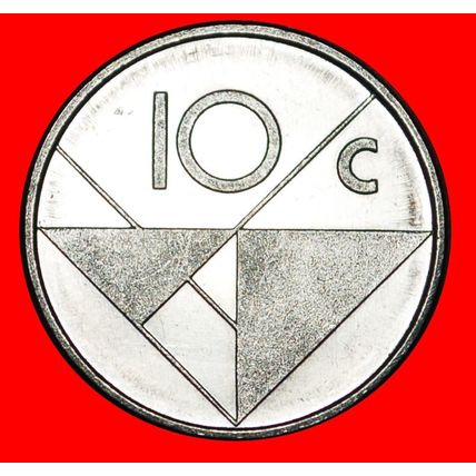 NETHERLANDS (1986-2019): ARUBA ★ 10 CENTS 1990 MINT LUSTRE★LOW START★NO RESERVE!