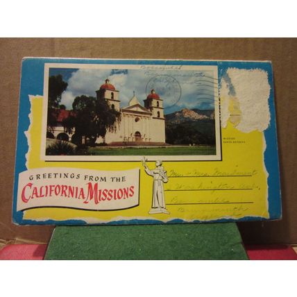 THE CALIFORNIA MISSIONS, CALIFORNIA, used vintage lettercard 12 views