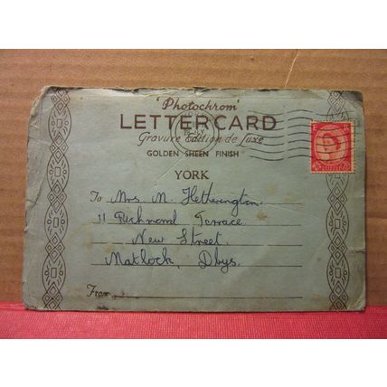 YORK. vintage used 6 view GRAVURE Lettercard by Photochrom 1955 pm /