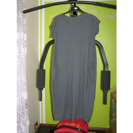 Grey long dress short sleeves and pockets, size 14 perfect for pregnad woman 80