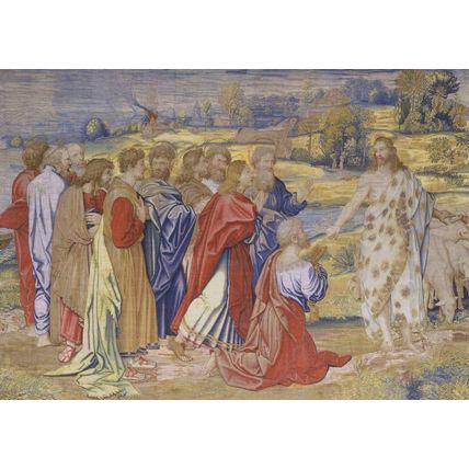Pieter Van Aeist Christs Charge To Peter V&A Painting Postcard