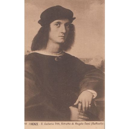 Ritratto di Angelo Doni Raffaello Painting Firenze Antique Gallery Postcard