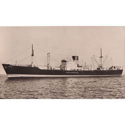 MS Arkansas Swedish America Line DFDS Ship RPC Postcard