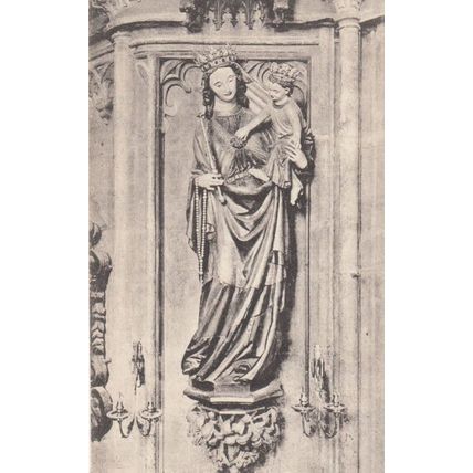 Our Lady Of St Stephan Wien Statue Antique Religious Postcard