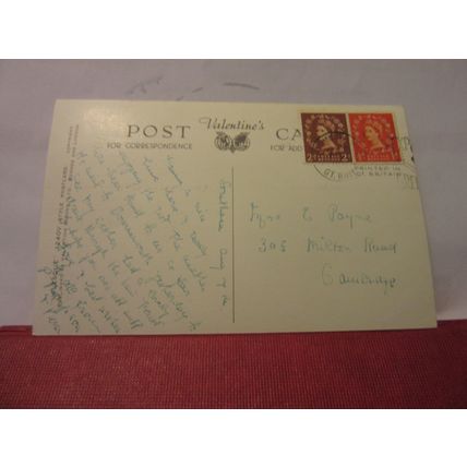 CANOE LAKE, SOUTHSEA, HAMPSHIRE used vintage postcard by Valentine 1950s pm =
