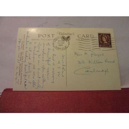 multiview, HUNSTANTON, Norfolk. used vintage postcard by Valentine 1954 pm #