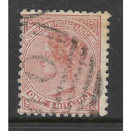 NEW ZEALAND 1882 1s RED BROWN 193 FINE USED #3