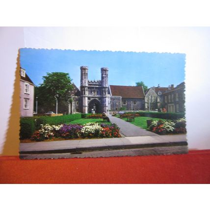 ST. AUGUSTINE'S COLLEGE GARDENS, CANTERBURY, KENT unused postcard c.1967 #