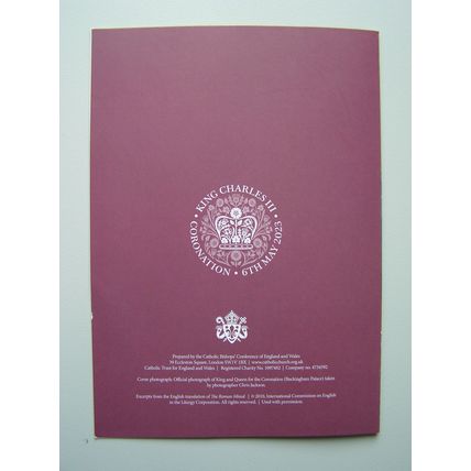 The Coronation of King Charles III (& Queen Camilla) Catholic Prayer Leaflet